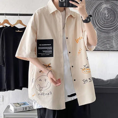 Men's Summer Casual Short Sleeve Graffiti Shirt