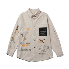 Men's Summer Casual Short Sleeve Graffiti Shirt