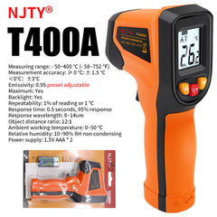 NJTY Digital Infrared Thermometer -50~600℃ Pyrometer Gun
